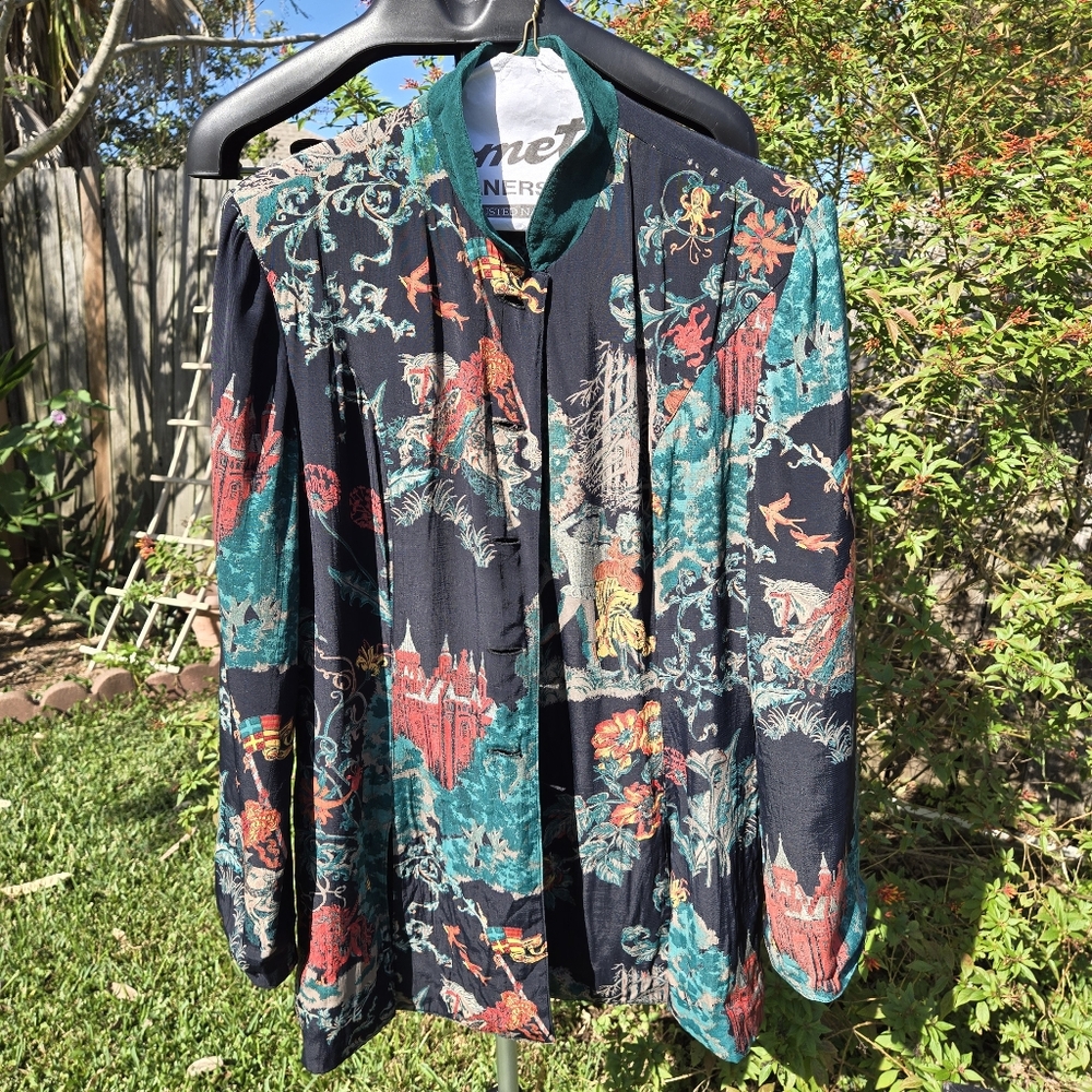 VTG Platinum by Dorothy Schoelen Blazer Fairy Whimsicle L